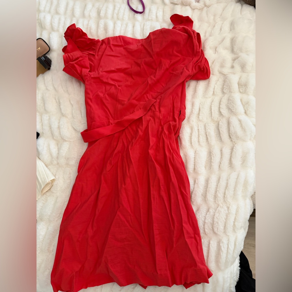 Club Monaco Red Wrap Dress